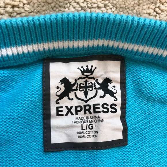 🔵⚪️ Men’s Express V-Neck Sweater - Picture 4 of 4